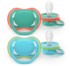Philips Avent suzeta silicon Ultra Air 6-18  luni 2 buc Boy Verde-Albastru
