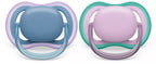 Philips Avent suzeta silicon Ultra Air 6-18  luni 2 buc Girl neutral