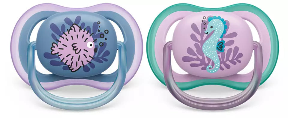 Philips Avent suzeta silicon Ultra Air 6-18  luni 2 buc Girl Ocean