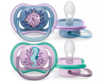 Philips Avent suzeta silicon Ultra Air 6-18  luni 2 buc Girl Ocean