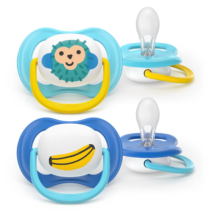 Philips Avent suzeta silicon Ultra Air 6-18  luni 2 buc Happy Boy Imagine principală a produsului