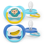 Philips Avent suzeta silicon Ultra Air 6-18  luni 2 buc Happy Boy