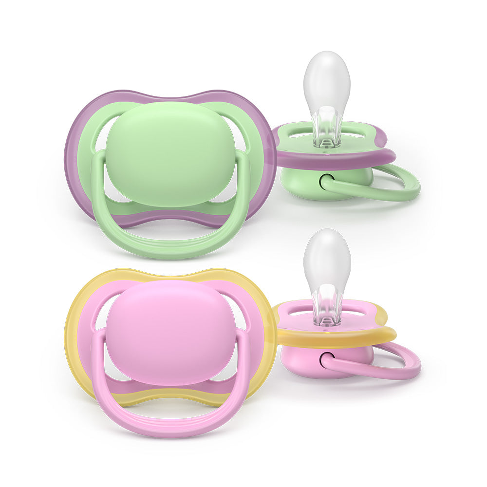 Philips Avent suzeta silicon Ultra Air 6-18  luni 2 buc Roz/Green Imagine principală a produsului