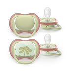 Philips Avent suzeta silicon Ultra Air 6-18  luni 2 buc Neutral Frunze-Amprente