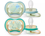 Philips Avent suzeta silicon Ultra Air Nighttime 0-6  luni 2 buc Neutral