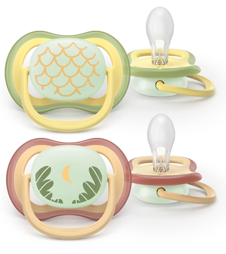 Philips Avent suzeta silicon Ultra Air NightTime 0-6 luni 2 buc Neutral  Imagine principală a produsului