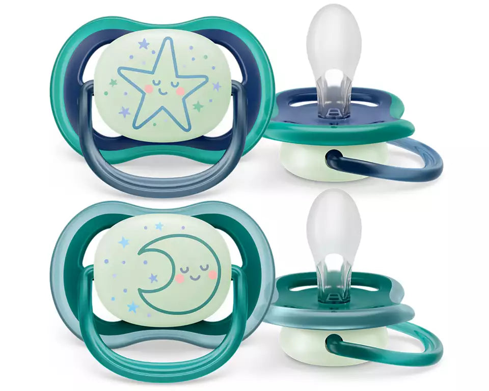 Philips Avent suzeta silicon Ultra Air Nighttime 6-18  luni 2 buc Boy Imagine principală a produsului