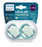 Philips Avent suzeta silicon Ultra Air Nighttime 6-18  luni 2 buc Boy