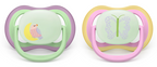 Philips Avent suzeta silicon Ultra Air NightTime 6-18 luni 2 buc Girl Pasare-Fluture