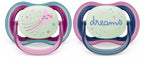Philips Avent suzeta silicon Ultra Air Nighttime 6-18  luni 2 buc Girl