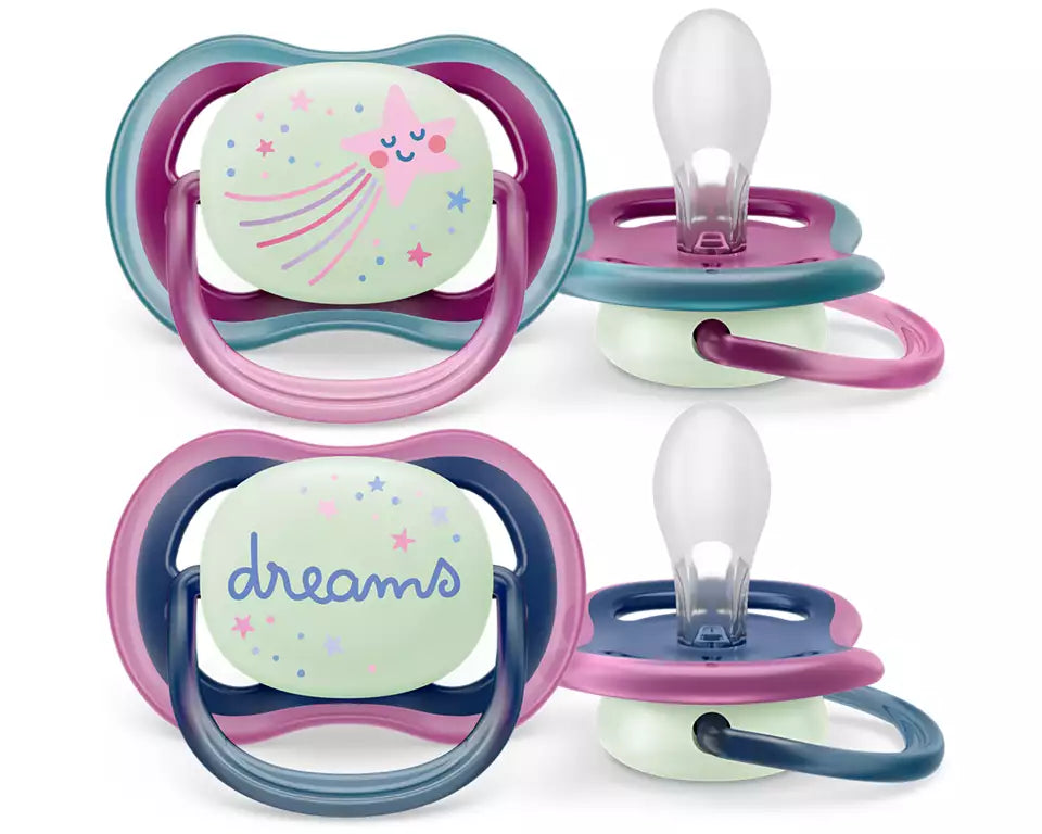 Philips Avent suzeta silicon Ultra Air Nighttime 6-18  luni 2 buc Girl Imagine principală a produsului