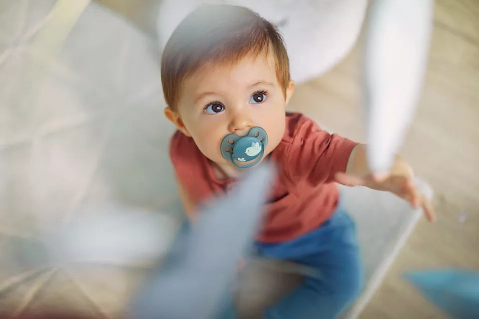Philips Avent suzeta silicon Ultra Soft 0-6 luni 2 buc Albastru cu pasare si frunza