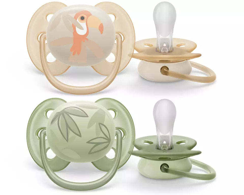 Philips Avent suzeta silicon Ultra Soft 0-6 luni 2 buc Boy animal Imagine principală a produsului
