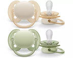 Philips Avent suzeta silicon Ultra Soft 0-6 luni 2 buc Boy neutral