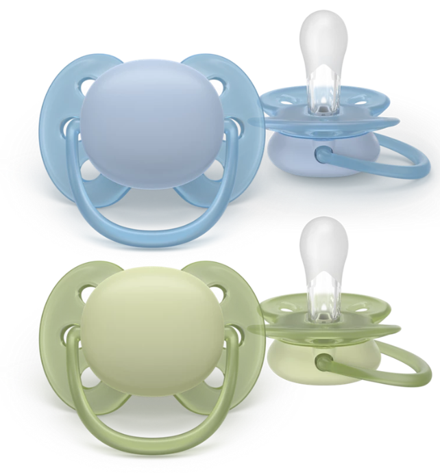 Philips Avent suzeta silicon Ultra Soft 0-6 luni 2 buc Boy
