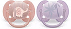Philips Avent suzeta silicon Ultra Soft 0-6 luni 2 buc Girl animal