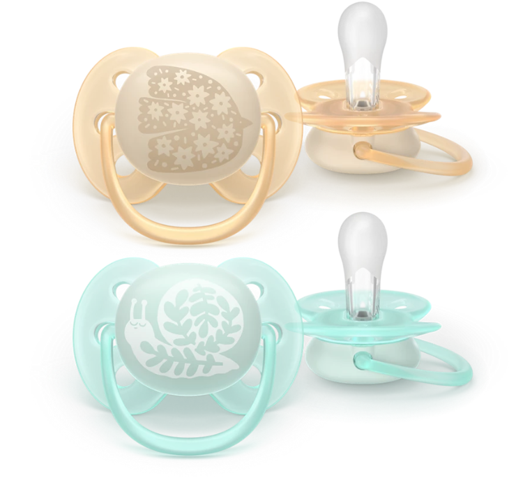Philips Avent suzeta silicon Ultra Soft 0-6 luni 2 buc Neutral Pasare-Melc Imagine principală a produsului
