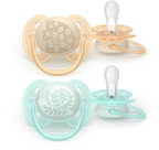 Philips Avent suzeta silicon Ultra Soft 0-6 luni 2 buc Neutral Pasare-Melc