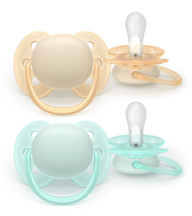 Philips Avent suzeta silicon Ultra Soft 0-6 luni 2 buc Neutral