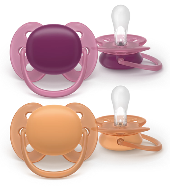 Philips Avent suzeta silicon Ultra Soft 18m+ 2 buc Girl Imagine principală a produsului