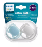 Philips Avent suzeta silicon Ultra Soft 6-18 luni 2 buc Boy