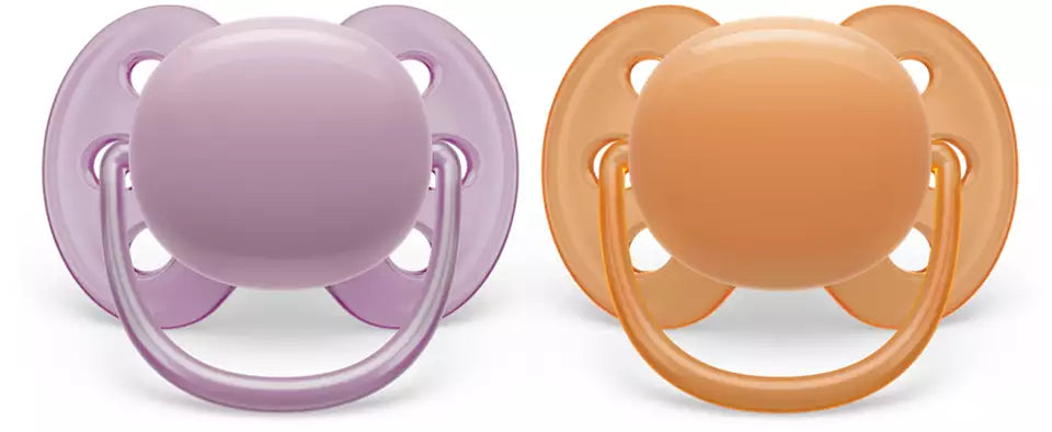 Philips Avent suzeta silicon Ultra Soft 6-18 luni 2 buc Girl neutru