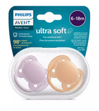Philips Avent suzeta silicon Ultra Soft 6-18 luni 2 buc Girl neutru