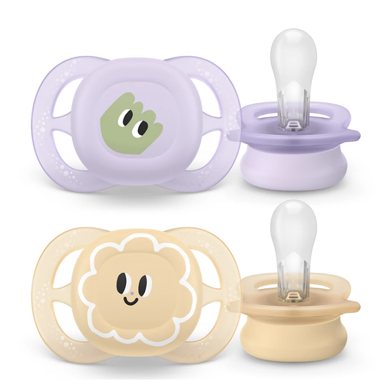 Philips Avent suzeta silicon Ultra Start 0-2 luni 2 buc Girl cu model Imagine principală a produsului