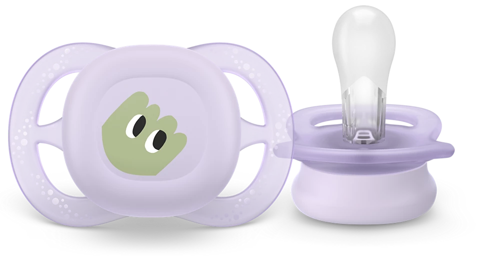 Philips Avent suzeta silicon Ultra Start 0-2 luni 2 buc Girl cu model