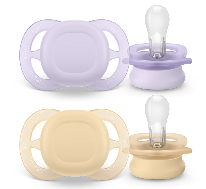 Philips Avent suzeta silicon Ultra Start 0-2 luni 2 buc Girl neutral Imagine principală a produsului