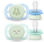 Philips Avent suzeta silicon Ultra Start Nighttime 0-2 luni 2 buc Boy