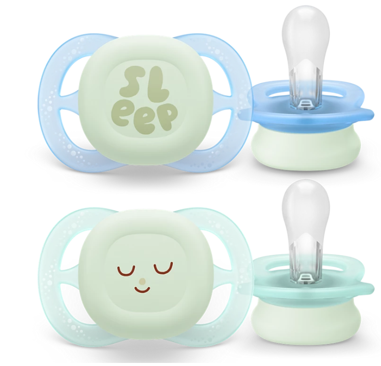Philips Avent suzeta silicon Ultra Start Nighttime 0-2 luni 2 buc Boy