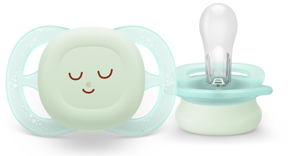 Philips Avent suzeta silicon Ultra Start Nighttime 0-2 luni 2 buc Boy