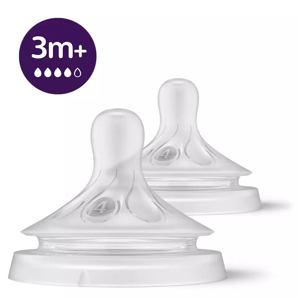 Philips Avent tetina debit 4 Natural Response 3m+ 2 buc