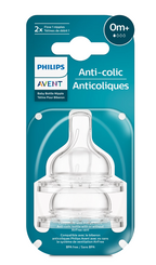 Philips Avent tetina silicon anti-colici debit 1/0m+ 2 buc