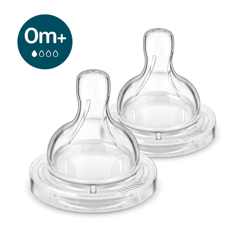 Philips Avent tetina silicon anti-colici debit 1/0m+ 2 buc Imagine principală a produsului