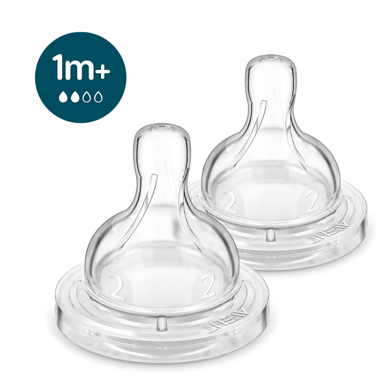 Philips Avent tetina silicon anti-colici debit  2/1m+ 2 buc Imagine principală a produsului