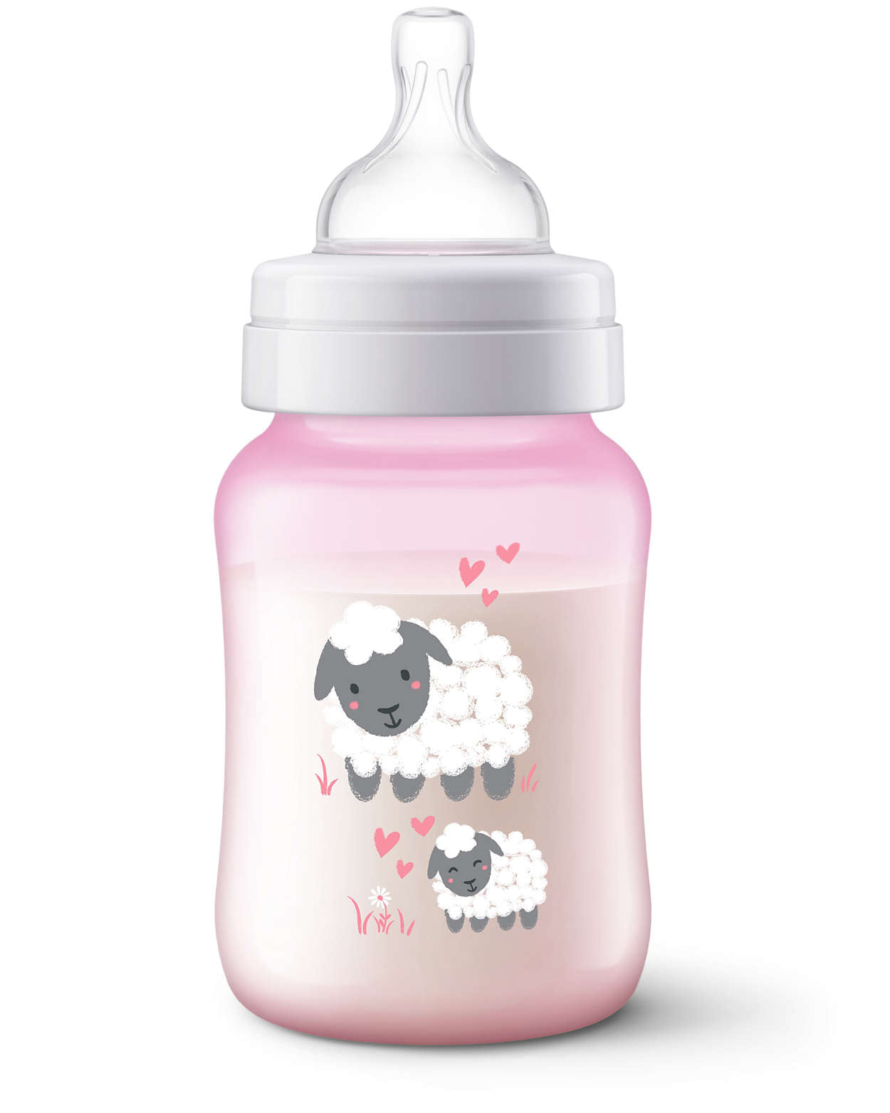 Philips Avent biberon Anti-colic 260 ml 1m+, Roz cu oita 01 Imagine principală a produsului