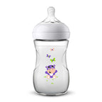 Philips Avent biberon Natural 260 ml cu tetina silicon debit lent 1m+ Hipopotam SCF070-22 02