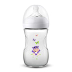 Philips Avent biberon Natural 260 ml cu tetina silicon debit lent 1m+ Hipopotam SCF070-22 01