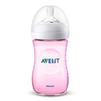 Philips Avent biberon Natural 260 ml cu tetina silicon debit lent 1m+ Roz SCF034-17 01