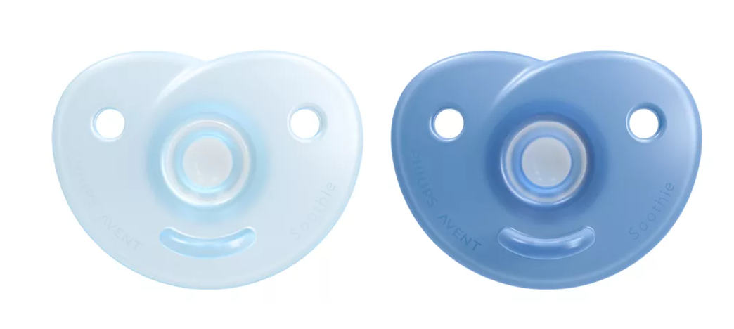 Philips Avent suzeta silicon Soothie 0-6 luni 2 buc,  Albastru 01