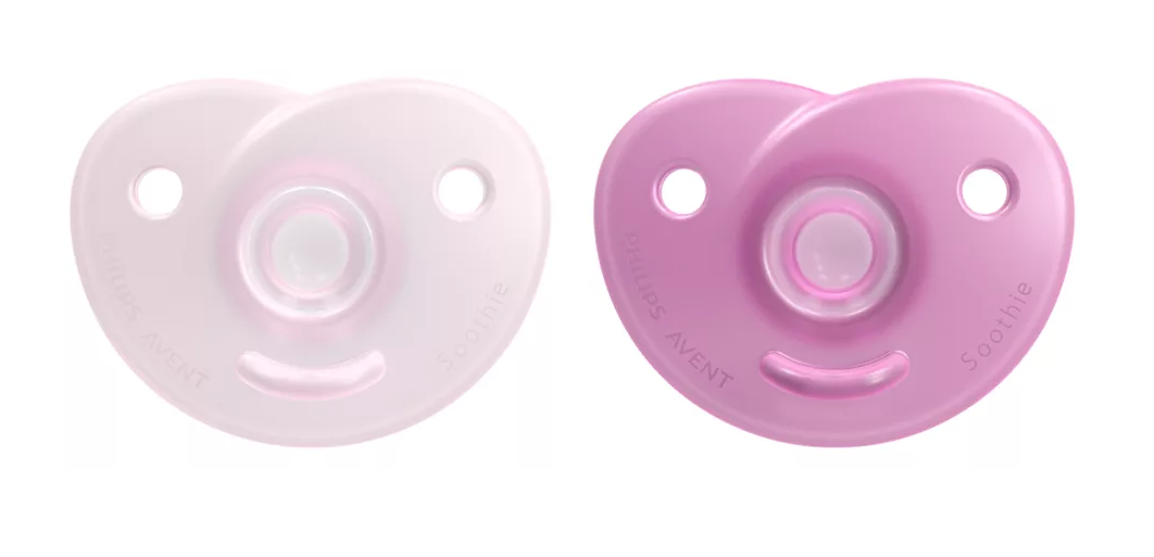 Philips Avent suzeta silicon Soothie 0-6 luni 2 buc, Roz 01 Imagine principală a produsului