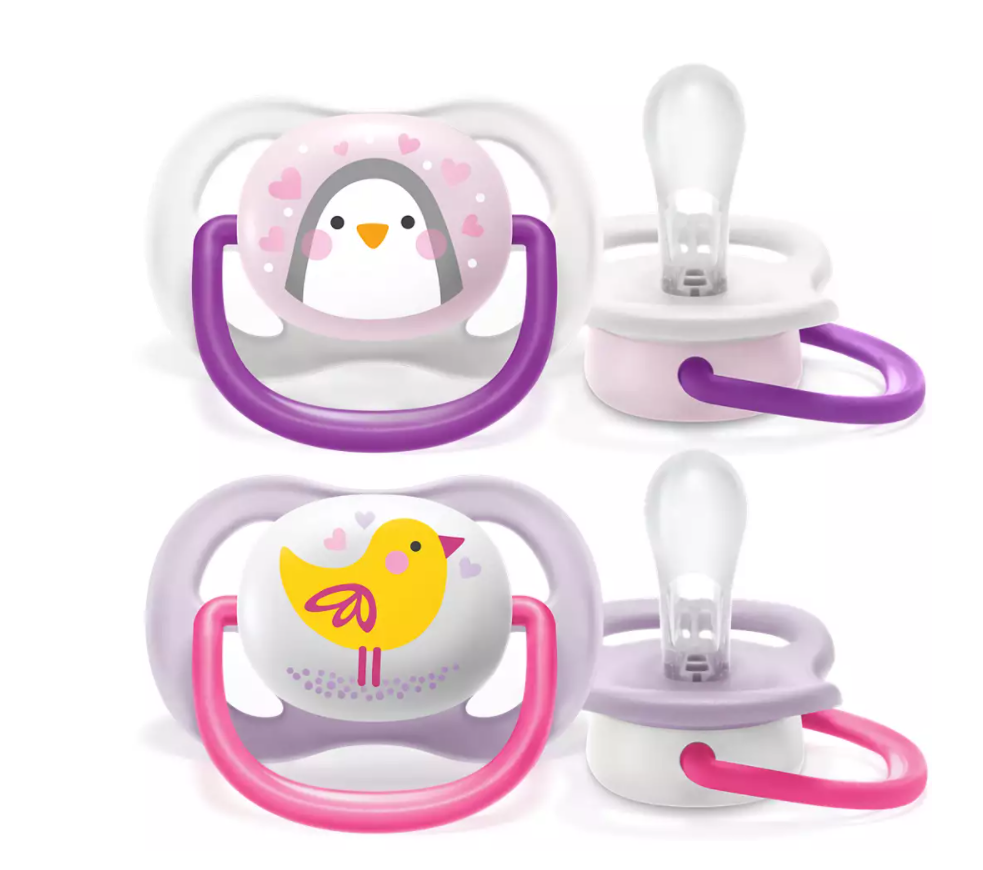 Philips Avent suzeta silicon Ultra Air 0-6 luni 2 buc Animal Girl  Imagine principală a produsului