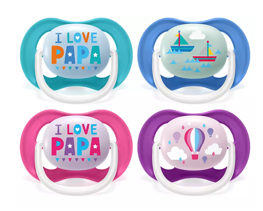 Philips Avent suzeta silicon Ultra Air 6-18 luni 2 buc  Happy 01 Imagine principală a produsului