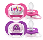 Philips Avent suzeta silicon Ultra Air 6-18 luni 2 buc  Happy 02