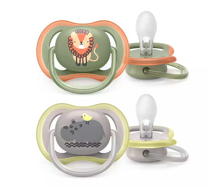 Philips Avent suzeta silicon Ultra Air 6-18  luni 2 buc Safari