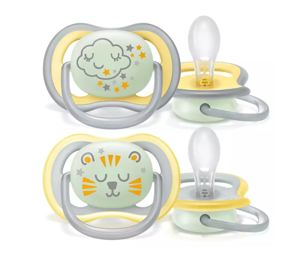 Philips Avent  suzeta silicon Ultra Air Night 18m+ 2 buc SCF37601 Imagine principală a produsului