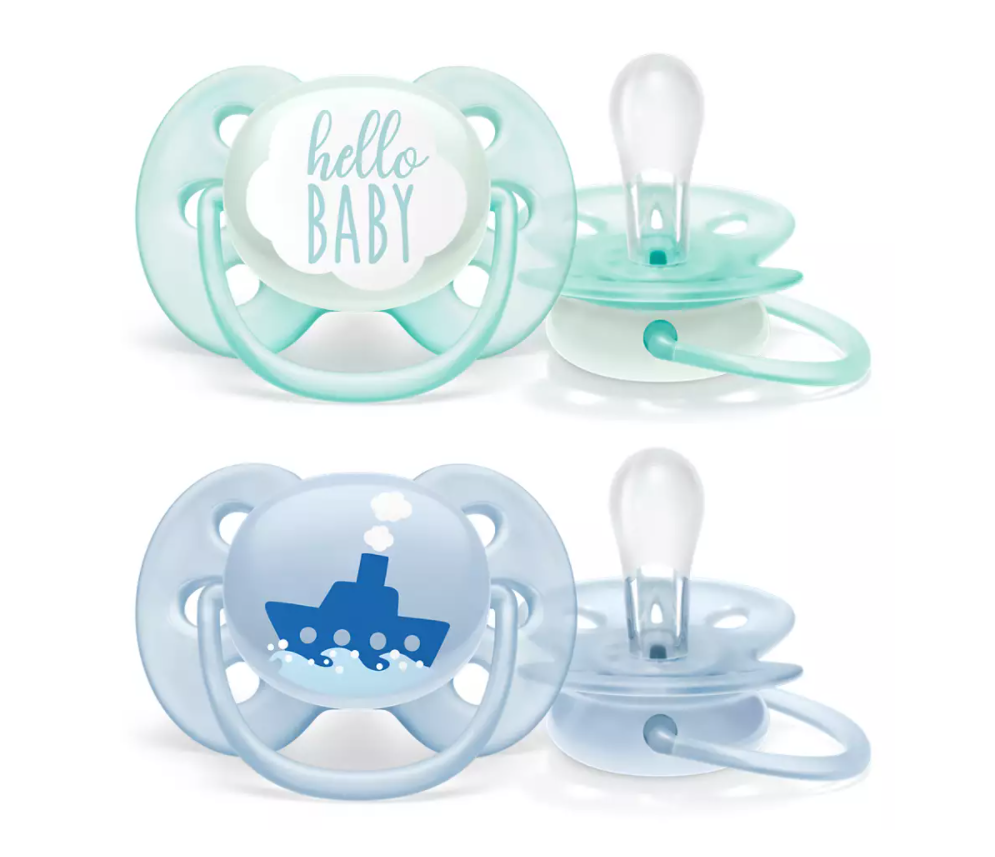 Philips Avent suzeta silicon Ultra Soft 0-6 luni 2 buc SCF22201 Imagine principală a produsului