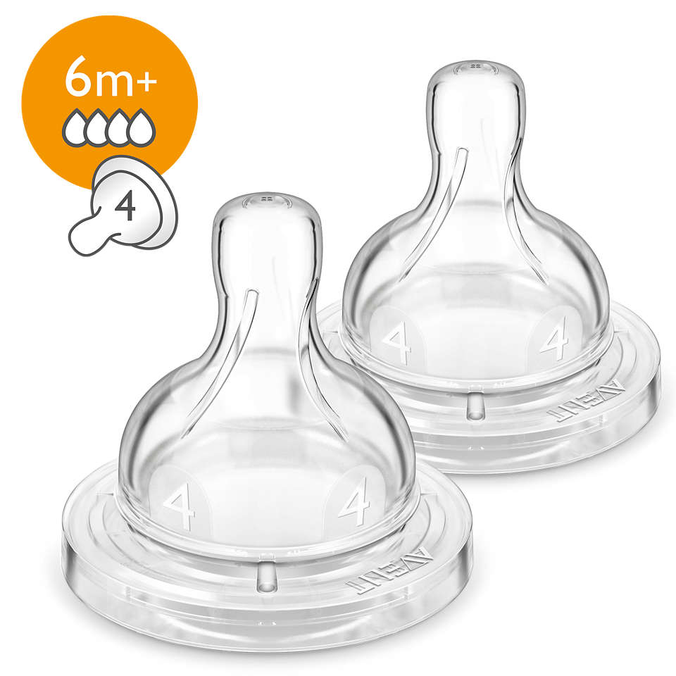 Philips Avent tetina silicon Classic+ Anticolic debit rapid 6m+ 2 Imagine principală a produsului